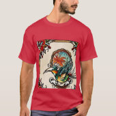 Auf meinem T - Shirt ist ein Vogelbild gemacht (Vorderseite)