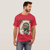 Auf meinem T - Shirt ist ein Vogelbild gemacht (Vorne ganz)