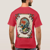 Auf meinem T - Shirt ist ein Vogelbild gemacht (Rückseite)
