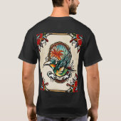 Auf meinem T - Shirt ist ein Vogelbild gemacht (Rückseite)