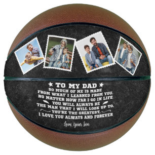 Auf meinem Vater Liebe Sie Custom 4 FotoCollage Basketball