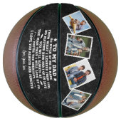 Auf meinem Vater Liebe Sie Custom 4 FotoCollage Basketball (Vertikal)