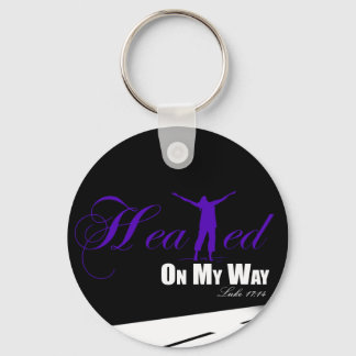 Auf meinem Weg geheilt Lila/schwarz Schlüsselanhän Schlüsselanhänger