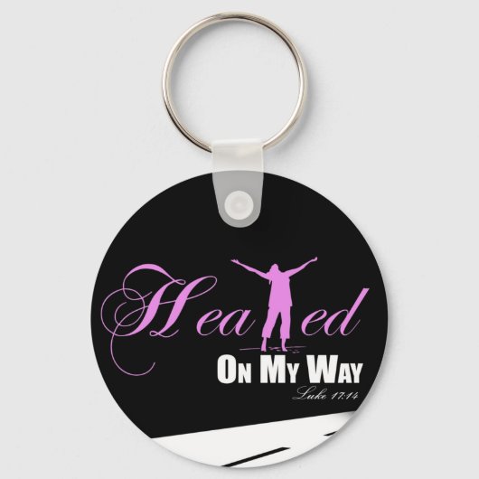 Auf meinem Weg geheilter Schlüsselanhänger (rosa u (Vorderseite)