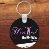 Auf meinem Weg geheilter Schlüsselanhänger (rosa u (Vorderseite)