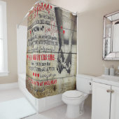 Auf meinen Brief, Liebe zitiert Geschenke Duschvorhang (Beispiel)