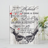 Auf meinen Brief, Liebe zitiert Geschenke Menükarte (Stehend Vorderseite)