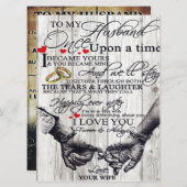 Auf meinen Brief, Liebe zitiert Geschenke Menükarte (Vorne/Hinten)