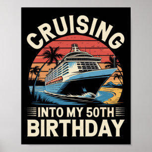 Auf meiner Reise zur 50. Geburtstagsreise Urlaub K Poster