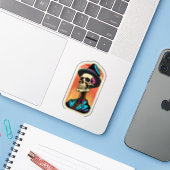 Auf Mesu zugeschnittene personalisierte Vinylaufkl Aufkleber (Laptop mit iPhone)