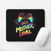 Auf Mutterebene - Muttertag Gamer-Mutter Retro-C Mousepad (Mit Mouse)