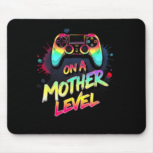 Auf Mutterebene - Muttertag Gamer-Mutter Retro-C Mousepad (Vorne)