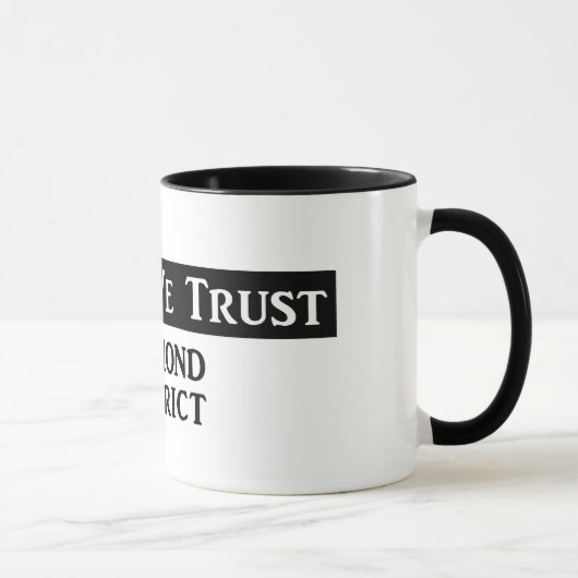 "Auf Nebel vertrauen wir" - Wecker-Tasse B&W Tasse (Rechts)