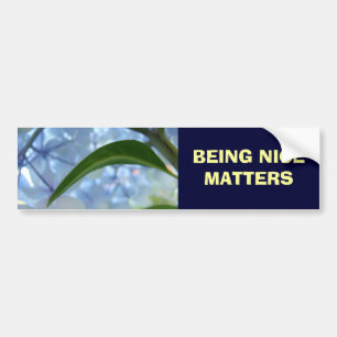 Auf nett sein kommt es an Autoaufkleber Blaue Flor