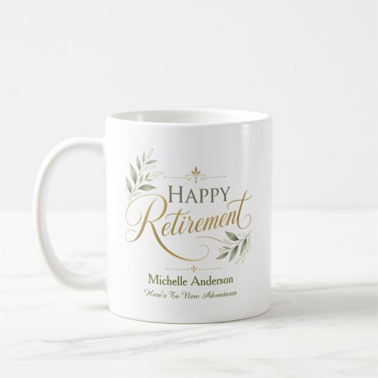 Auf Neue Abenteuer - Personalisierter Name Kaffeetasse (Links)