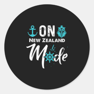 Auf Neuseeland Mode Kreuzfahrt Shirt Neuseelands H Runder Aufkleber