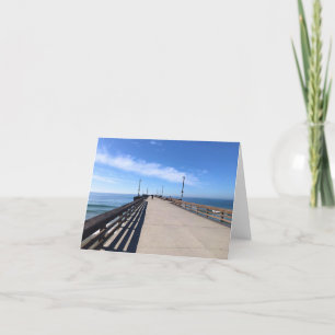 Auf Newport Pier, Newport Beach, Kalifornien Dankeskarte