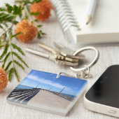 Auf Newport Pier, Newport Beach, Kalifornien Schlüsselanhänger (Vorderseite rechts)