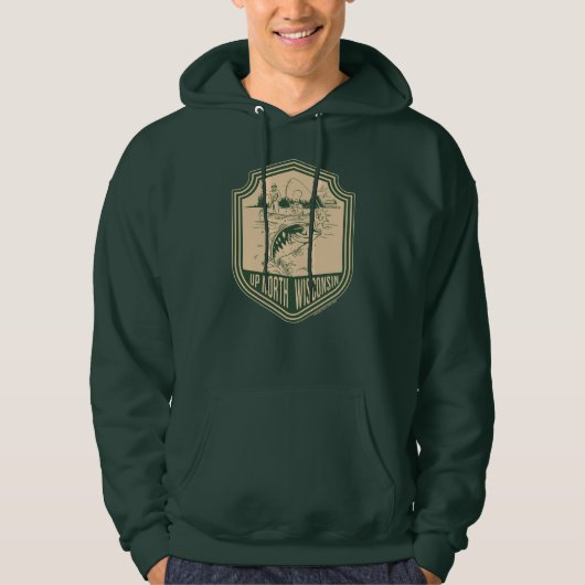 Auf Nordwisconsin Abzeichen Hoodie (Vorderseite)