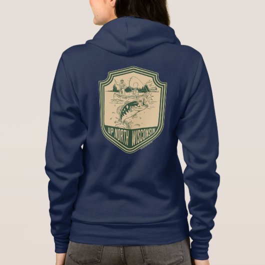 Auf Nordwisconsin Abzeichen Hoodie (Rückseite)