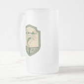 Auf Nordwisconsin Abzeichen Mattglas Bierglas (Vorderseite Links)