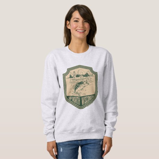 Auf Nordwisconsin Abzeichen Sweatshirt (Vorne ganz)