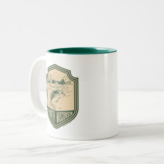 Auf Nordwisconsin Abzeichen Zweifarbige Tasse (Vorderseite Links)