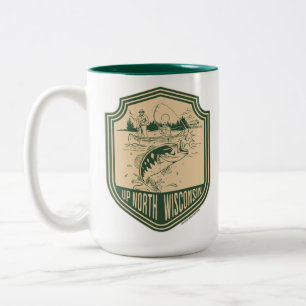 Auf Nordwisconsin Abzeichen Zweifarbige Tasse