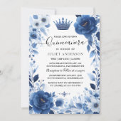 Auf Ombre Elfenbein Ice Sky Gold Royal Blue Quince Einladung (Vorderseite)