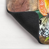 Auf Orangen Fütternd Baumnymph-Schmetterlinge Mousepad (Ecke)