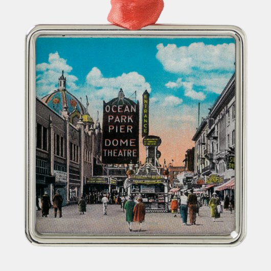 Auf Ozean-Front, Ozean-Park Nord schauen Silbernes Ornament (Vorne)
