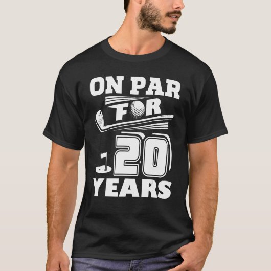Auf Par für 20 Jahre Golf Player Golfer 20. Geburt T-Shirt (Vorderseite)