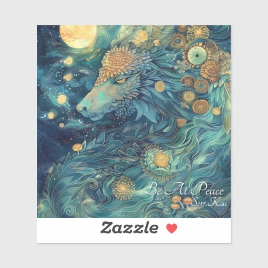 Auf Peace Dragon Sticker gehen (Blatt)