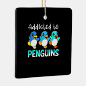 Auf Pinguine aufgepasst Keramikornament (Rechts)