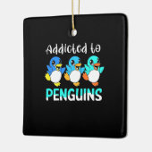 Auf Pinguine aufgepasst Keramikornament (Links)