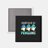 Auf Pinguine aufgepasst Magnet (Vorderseite/Rückseite)