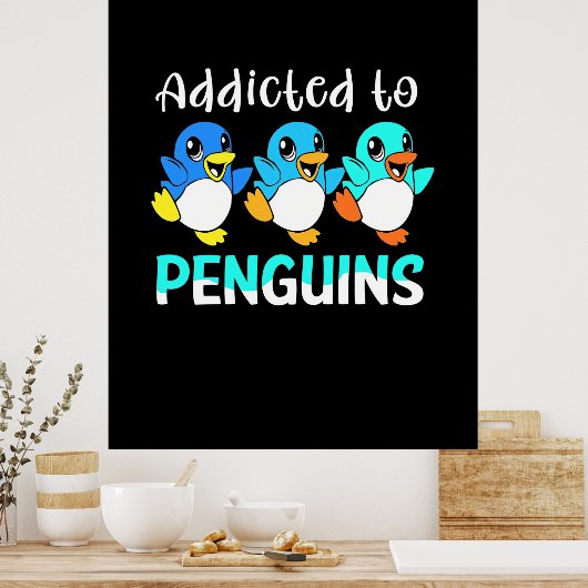 Auf Pinguine aufgepasst Poster (Küche)