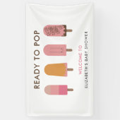 Auf Pop Babydusche zugeschnittene Pflegeprodukte Banner (Vertikal)