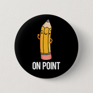 Auf Punkt Funny Pencil Pub Dark BG Button