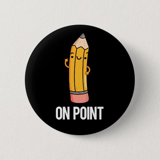 Auf Punkt Funny Pencil Pub Dark BG Button (Vorderseite)