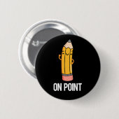 Auf Punkt Funny Pencil Pub Dark BG Button (Vorne & Hinten)
