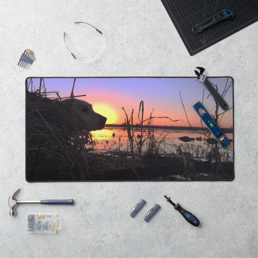 Auf Punkt in der Ente Blind Schreibtischunterlage (Arbeitsplatz)