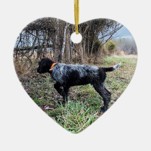 Auf Punktwelpen Keramik Ornament (Vorne)