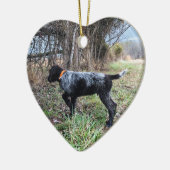 Auf Punktwelpen Keramik Ornament (Links)