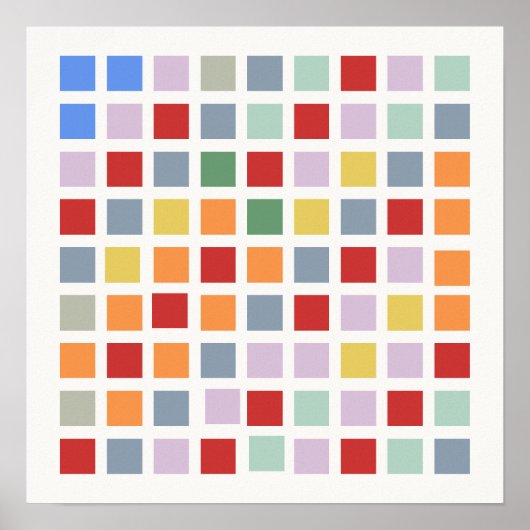 Auf Regeln basierendes Farbgitter, Muster, das dur Poster (Vorne)