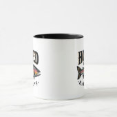 Auf Regenbogenforellen-Angeln fixiert Tasse (Zentrum)