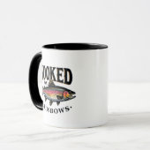 Auf Regenbogenforellen-Angeln fixiert Tasse (Vorderseite Links)