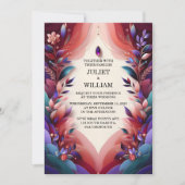 Auf Rich Soft Aquamarin Fall Gem Bold Jewel Tone W Einladung (Vorderseite)