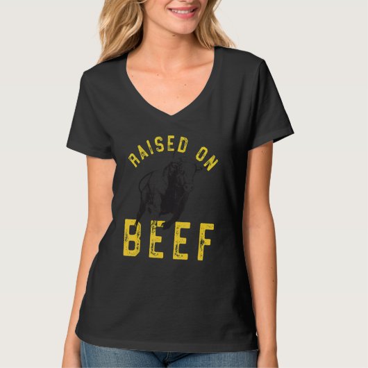 Auf Rindfleisch aufgezogen T-Shirt (Vorderseite)