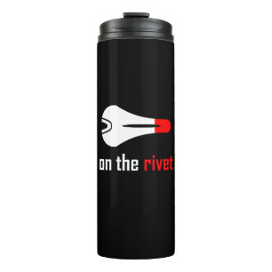 Auf Rivet Radfahren Thermosbecher
